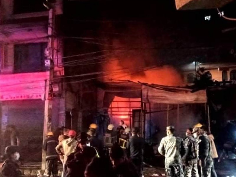 चाबहिलको सरस्वतीनगरमा आगलागी